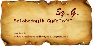 Szlobodnyik Győző névjegykártya