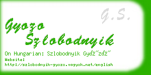 gyozo szlobodnyik business card